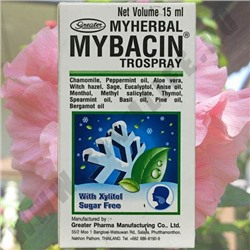 Спрей от боли в горле с охдаждающим эффектом Mybacin Trospray